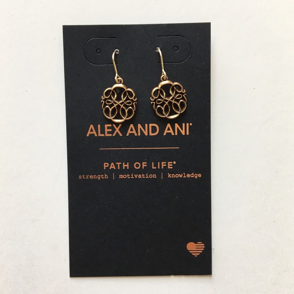 Alex and Ani Path of Life Hook Earrings